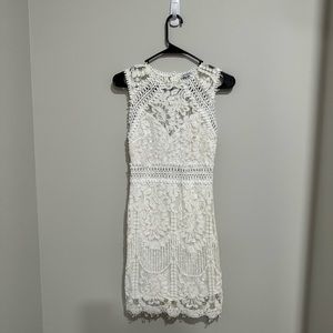white lace dress